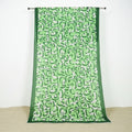 Premium Silk Calligraphy Dupatta Green White 2.5 Gazz